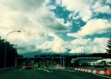 忍野八海にて図面作業